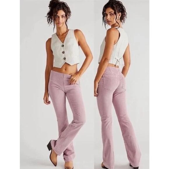 Free People Jenny High Rise Skinny Flare Corduroy Pants - 30 - Picture 1 of 9